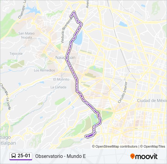 Mapa de 25-01 de autobús