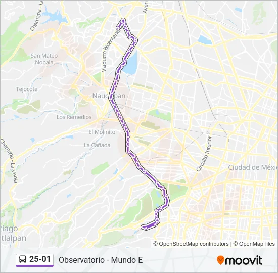 25-01 Bus Line Map