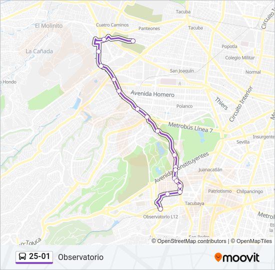 Mapa de 25-01 de autobús