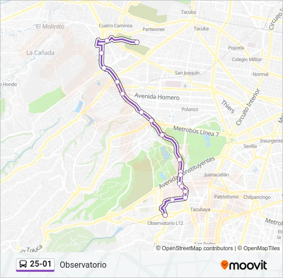 25-01 Bus Line Map