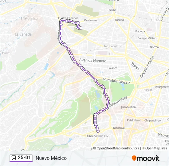 25-01 Bus Line Map