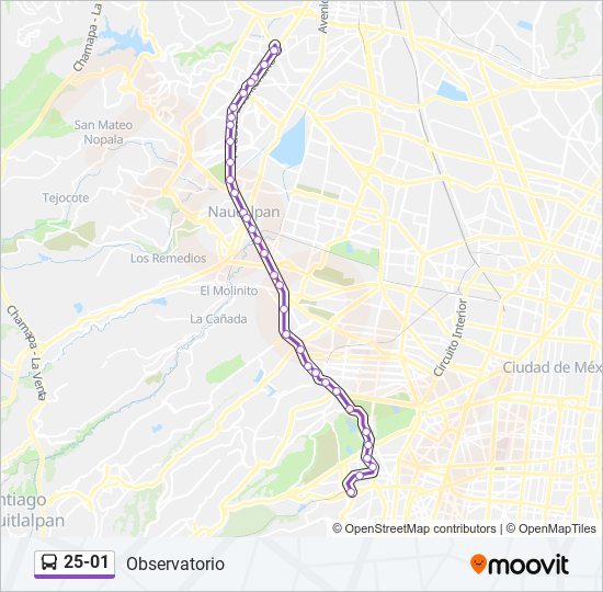 Mapa de 25-01 de autobús