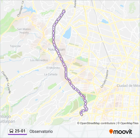 25-01 Bus Line Map