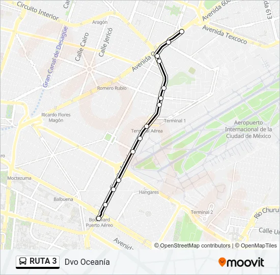 RUTA 3 Bus Line Map