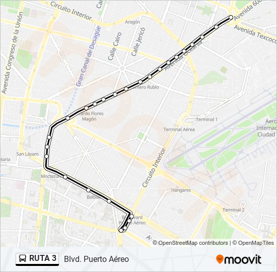 RUTA 3 bus Line Map