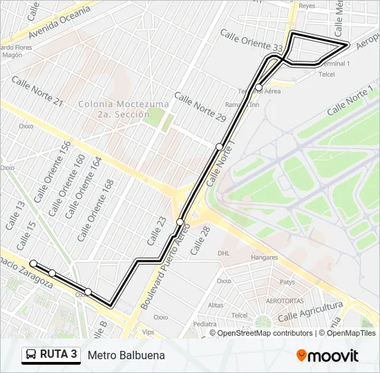 RUTA 3 Bus Line Map
