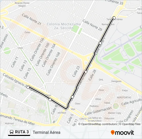 RUTA 3 Bus Line Map