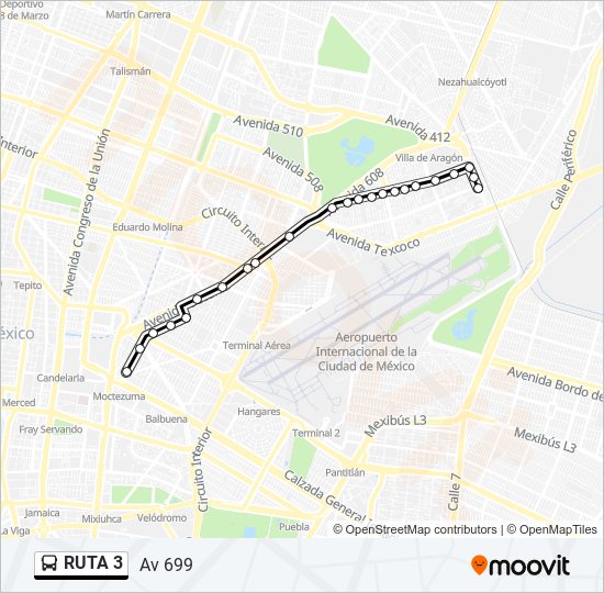 RUTA 3 bus Line Map