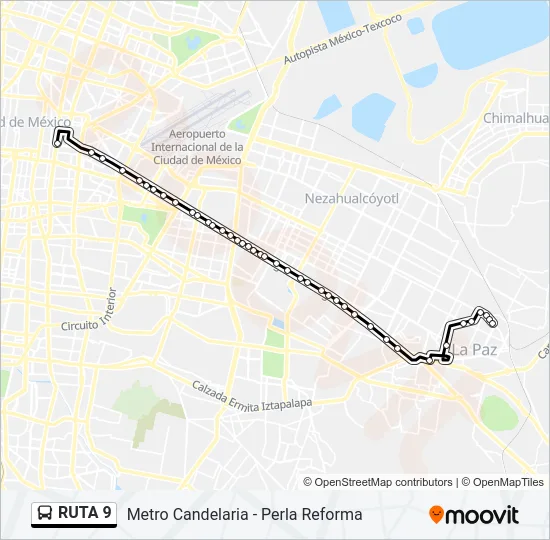 RUTA 9 Bus Line Map