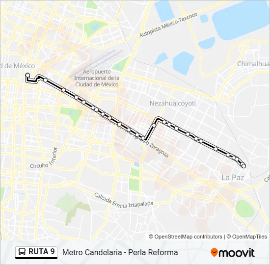 RUTA 9 Bus Line Map