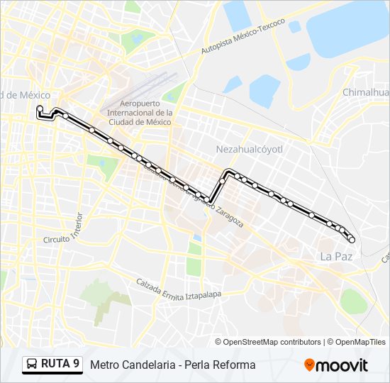 RUTA 9 bus Line Map
