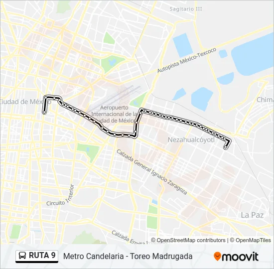 RUTA 9 Bus Line Map