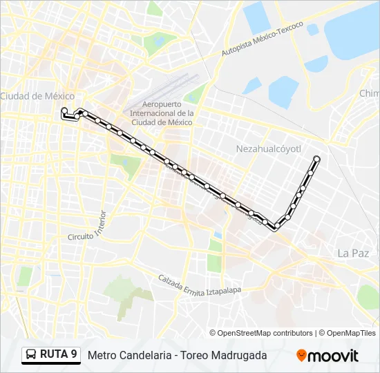 RUTA 9 Bus Line Map