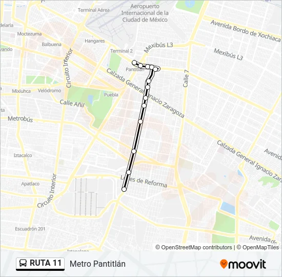 RUTA 11 Bus Line Map