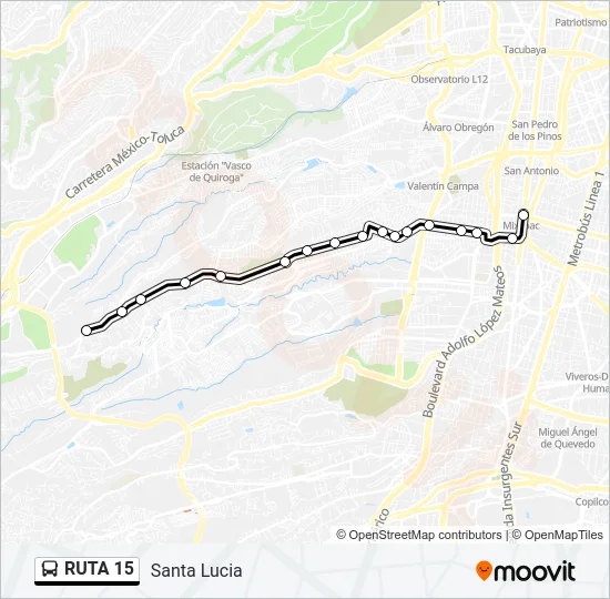 RUTA 15 Bus Line Map