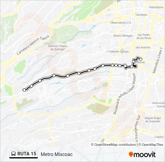 RUTA 15 Bus Line Map