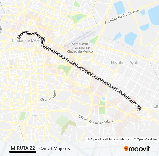 RUTA 22 Bus Line Map