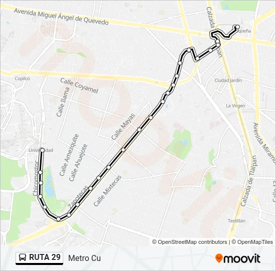 RUTA 29 Bus Line Map