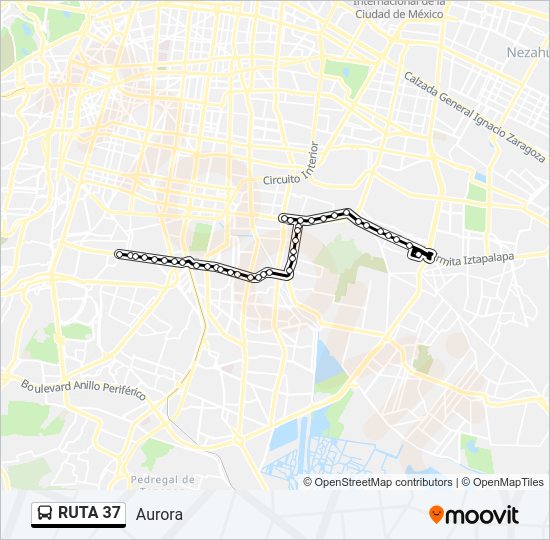Mapa de RUTA 37 de autobús