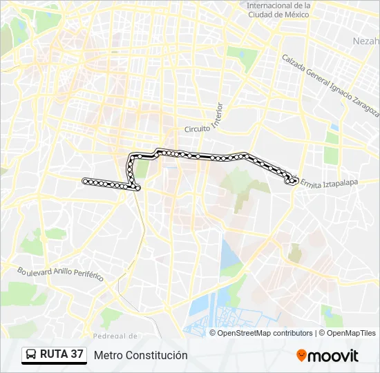 RUTA 37 Bus Line Map