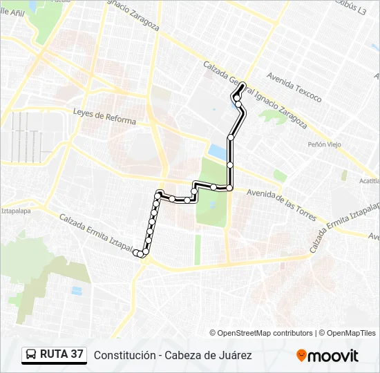 RUTA 37 Bus Line Map