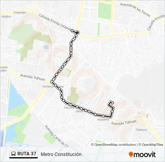 RUTA 37 Bus Line Map