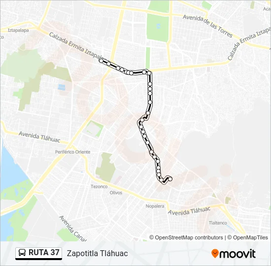 RUTA 37 Bus Line Map