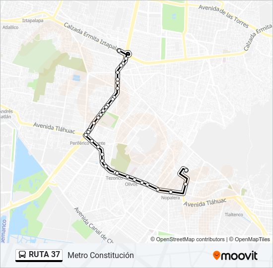 RUTA 37 bus Line Map