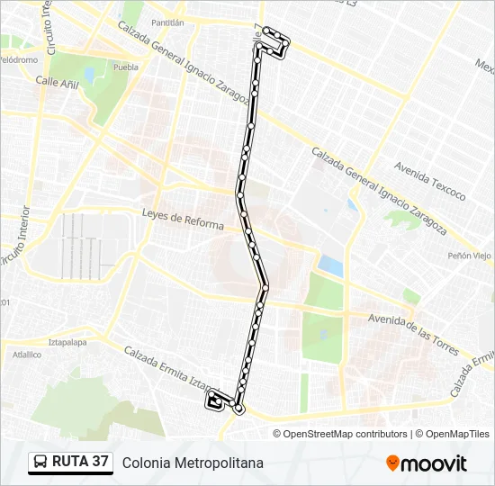 RUTA 37 Bus Line Map