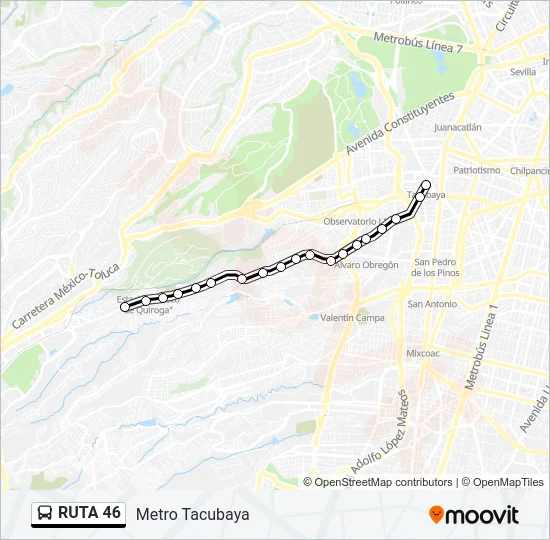 RUTA 46 Bus Line Map