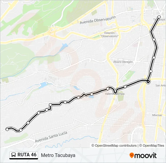 RUTA 46 Bus Line Map
