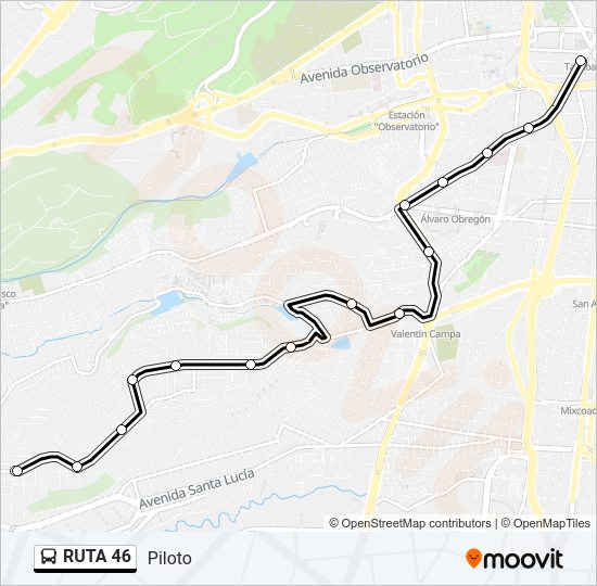 Mapa de RUTA 46 de autobús