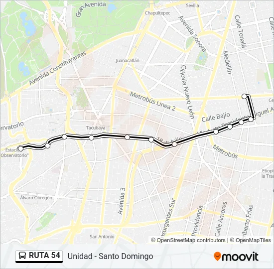 RUTA 54 Bus Line Map