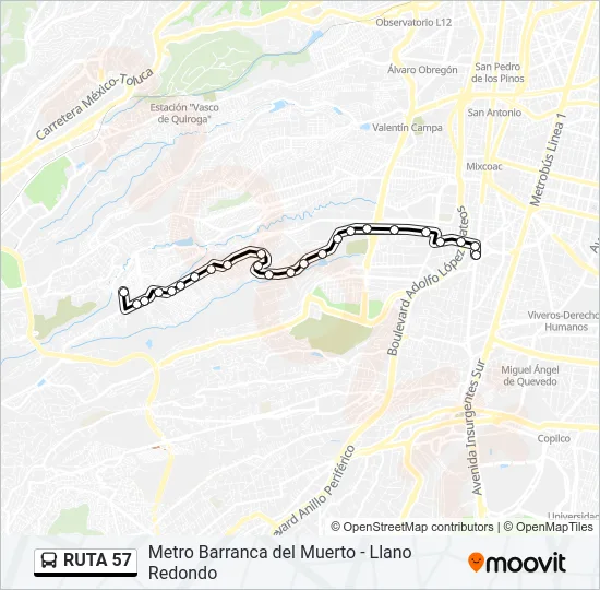 RUTA 57 Bus Line Map