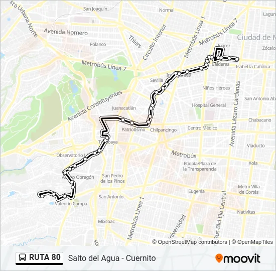RUTA 80 Bus Line Map