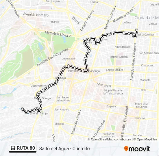 RUTA 80 Bus Line Map