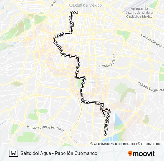 RUTA 103 Bus Line Map