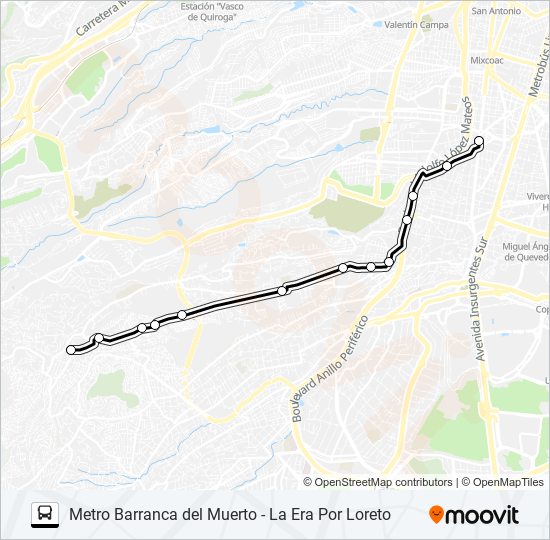 Mapa de RUTA 111 de autobús