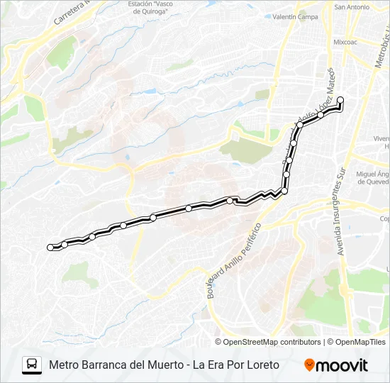 RUTA 111 Bus Line Map