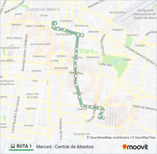 RUTA 1 Bus Line Map