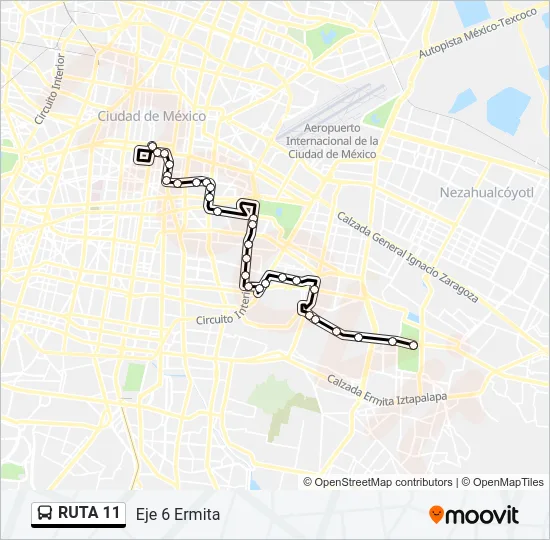 RUTA 11 Bus Line Map