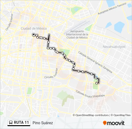 RUTA 11 Bus Line Map