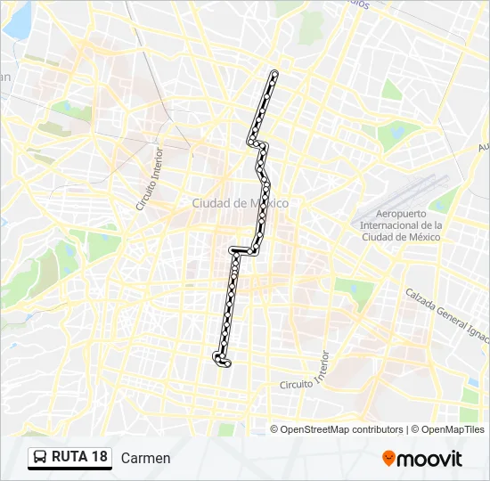 RUTA 18 Bus Line Map
