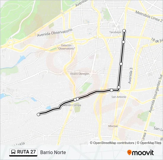 RUTA 27 Bus Line Map