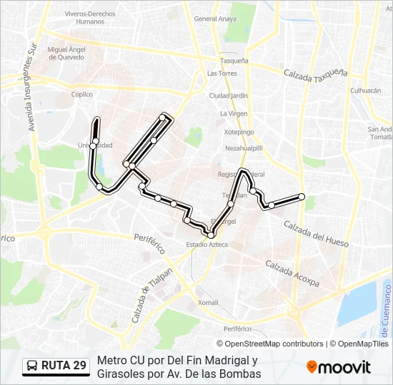 RUTA 29 Bus Line Map