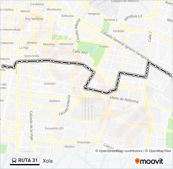 RUTA 31 Bus Line Map