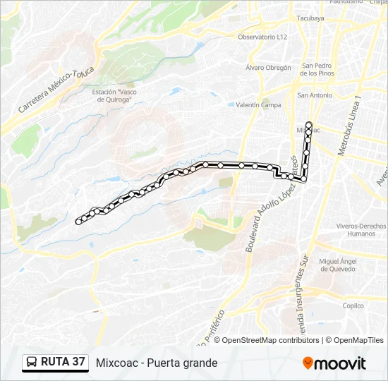 RUTA 37 Bus Line Map