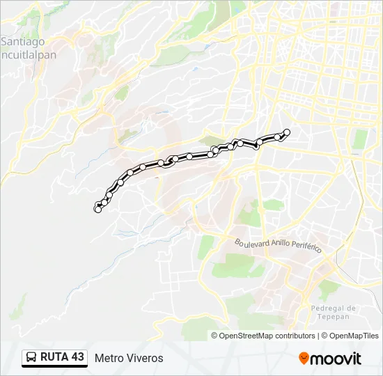 RUTA 43 Bus Line Map