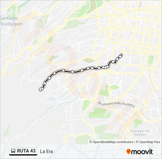 RUTA 43 Bus Line Map