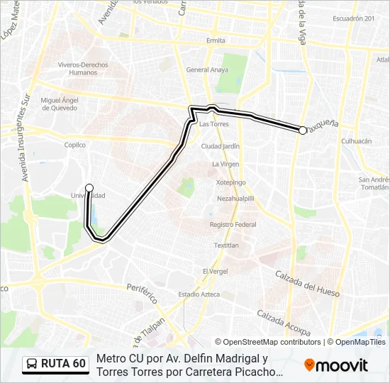 RUTA 60 Bus Line Map